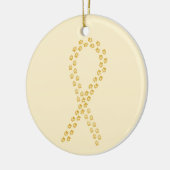 Gouden Pawprint lint Keramisch Ornament (Links)