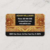 Gouden PCB-printplaat (elektronicatechnicus) Visitekaartje (Achterkant)