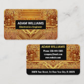 Gouden PCB-printplaat (elektrotechnisch ingenieur) Visitekaartje (Voorkant / Achterkant)