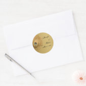 Gouden Peacock Envelope Seal Ronde Sticker (Envelop)