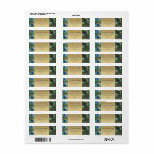 Gouden Peacock Feather Elegant adreslabel Etiket (Full Sheet)