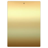 Gouden Peacock Feather Elegant Glam gepersonalisee Klembord (Achterkant)