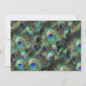 Gouden Peacock Feather Photo Save the Date (Achterkant)