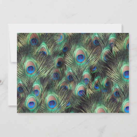 Gouden Peacock Feather Photo Save the Date (Achterkant)