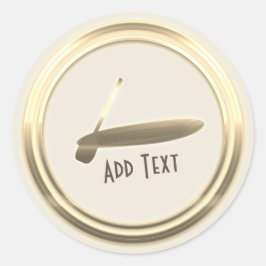 Gouden peddelende Sticker