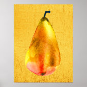 Gouden Peer Fruit kunst Poster (Voorkant)