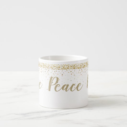 Gouden Peitite Stars Peace Espresso Mok (Voorkant)