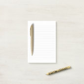 Gouden Pen Gelinieerde 3M Post-it® Notities Notes (Op bureau)