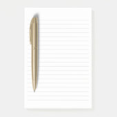 Gouden Pen Gelinieerde 3M Post-it® Notities Notes (Voorkant)