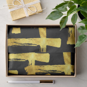 Gouden penseelkruis - Christelijk Jesus Christ Cru Tissuepapier
