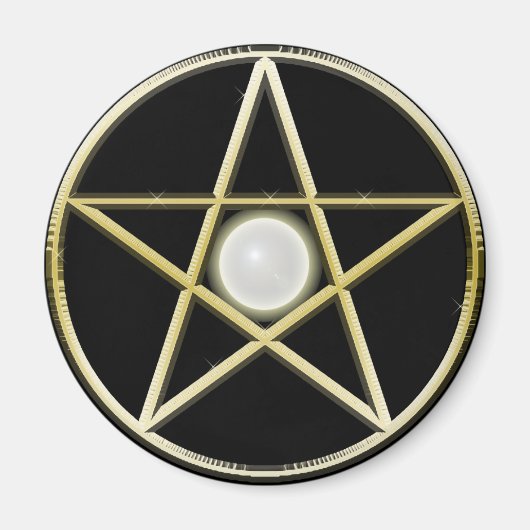 Gouden Pentagram Magneet (Voorkant)