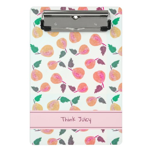 Gouden Peren Collectie Roze Mini Klembord (Voorkant)