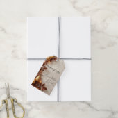 Gouden Peren & Olijfbladeren Herfst Bruiloft Cadeaulabel (Met Touw)