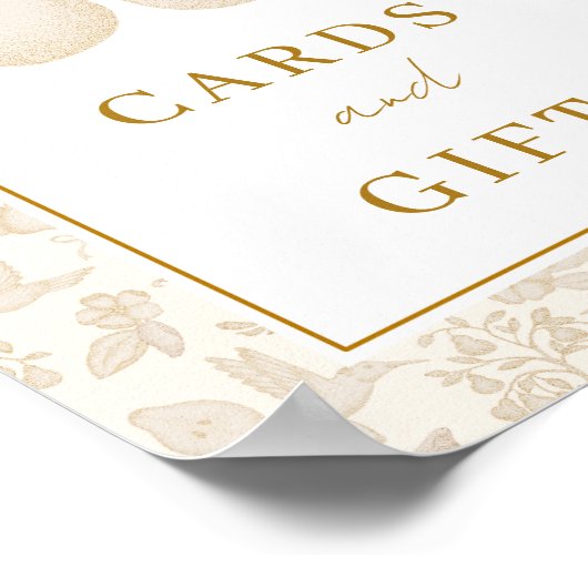 Gouden Perfect Pear Bruiloftsfeest Kaarten & Cadea Poster (Hoek)