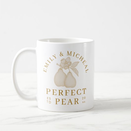 Gouden Perfecte Peer Bruidsdouche Mok (Links)