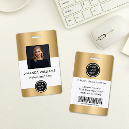Gouden Personeelskaart Bedrijfsbeveiligingsbadge Badge