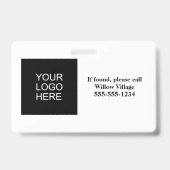 Gouden Personeelskaart Naam Pasfoto Badge (Achterkant)