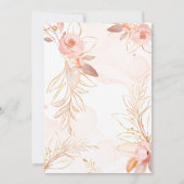 Gouden perzik doop uitnodiging (Achterkant)