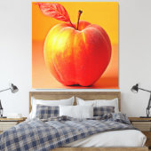 Gouden Perzik Perfectie Design Canvas Afdruk (Insitu (Slaapkamer))
