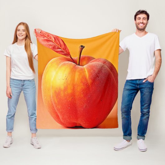 Gouden Perzik Perfectie Design Fleece Deken (In situ)