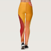 Gouden Perzik Perfectie Design Leggings (Achterkant)