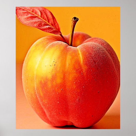 Gouden Perzik Perfectie Design Poster (Voorkant)