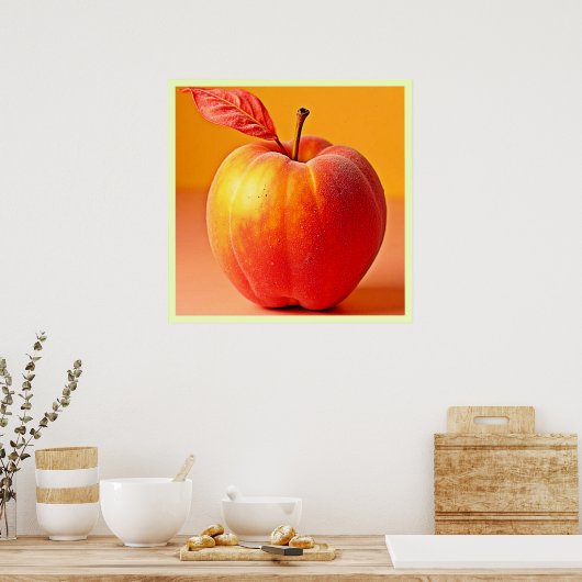 Gouden Perzik Perfectie Design Poster (Keuken)