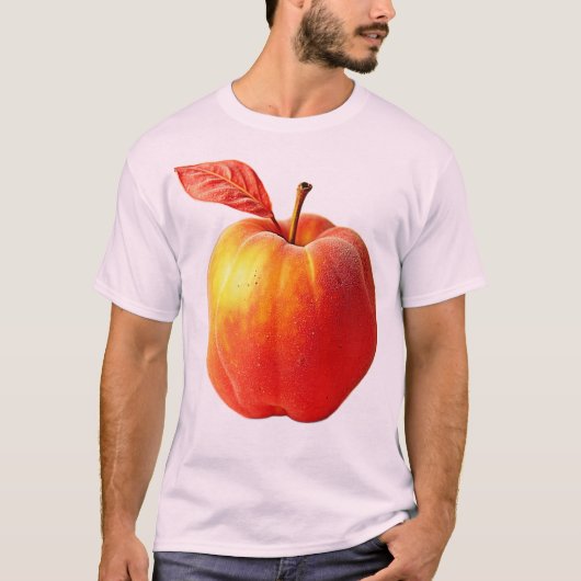 Gouden Perzik Perfectie Design T-shirt (Voorkant)