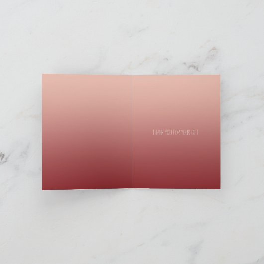 Gouden perzik rode zebra strepen kaart (Binnen)