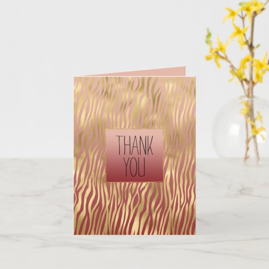 Gouden perzik rode zebra strepen kaart (Gele Bloem)