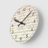 Gouden Perzik Squiggle Ronde Klok (Hoek)