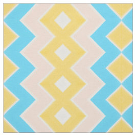 Gouden perzik turquoise en geel stof