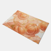 Gouden Perzik Watercolor Patroon Deurmat (Schuin)