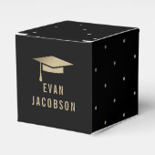 Gouden Pet BEWERKBARE KLEUR Graduatie Partij Favor Bedankdoosjes (Voorkant Zijde)