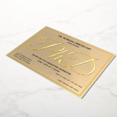 Gouden PhD Afstuderen Folie Uitnodiging (Gedraaid)