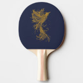 gouden Phoenix Red en Blue Ping Pong Paddle Tafeltennisbatje (Achterkant)