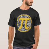 Gouden Pi Symbool met cijfers T-shirt (Voorkant)