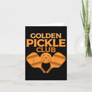 Gouden Pickle Club Grappige Pickleball Spelers Pic Kaart