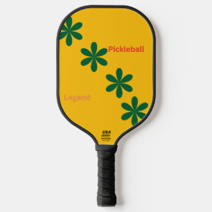 Gouden Pickleball Legende Bloemenoplag Paddle