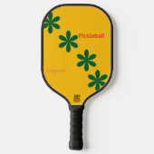 Gouden Pickleball Legende Bloemenoplag Paddle (Achterkant)
