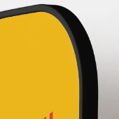 Gouden Pickleball Legende Bloemenoplag Paddle (Links Detail)
