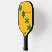Gouden Pickleball Legende Bloemenoplag Paddle (Links)