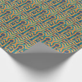 GOUDEN PICTOGRAMMEN MOZAÏEK Wrapping Papier (Hoek)