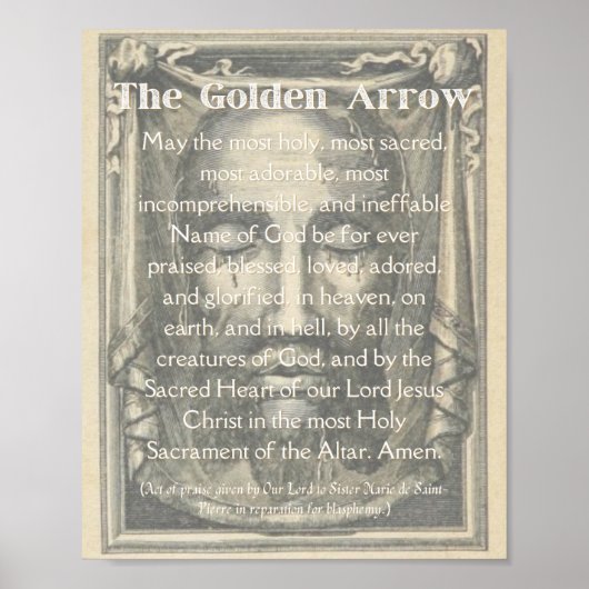 Gouden pijl afdrukken poster (Voorkant)