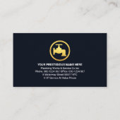 Gouden Pijlen Blauw Water Druppels Loodgieterij Visitekaartje (Achterkant)