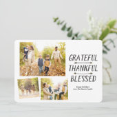 Gouden pijlen Dankbaar Gezegend 3 | Feestdagenkaart (Staand voorkant)