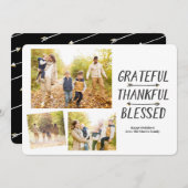 Gouden pijlen Dankbaar Gezegend 3 | Feestdagenkaart (Voorkant / Achterkant)