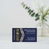 Gouden Pijlen Goud Handyman Pictogrammen Visitekaartje (Staand voorkant)