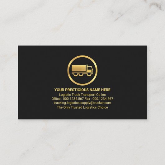 Gouden Pijlen Gouden Halve Vrachtwagen Visitekaartje (Achterkant)