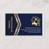 Gouden pijlen Gouden kraan Loodgieterij Visitekaartje (Voorkant)